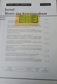 Jurnal Bisnis dan Kewirausahaan